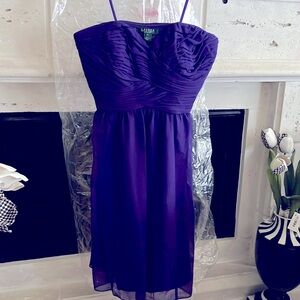 Lauren Ralph Lauren evening chiffon strapless dress